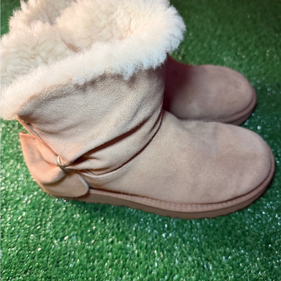 UGG Classic Mini Twist Chestnut Suede Fur Boots Womens Size 6 - Picture 11 of 11